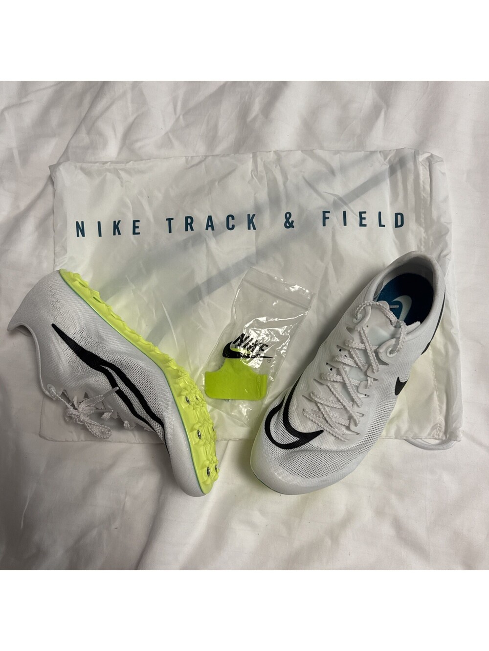Nike Zoom Ja Fly 4 White Bright Spruce Track Spikes Men’s Size 9 DR2741-102 NEW